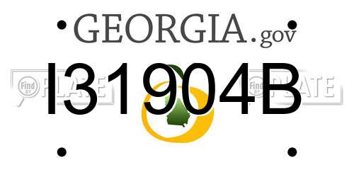 I31904B Georgia License Plate