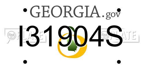 I31904S Georgia License Plate