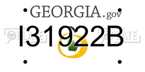 I31922B Georgia License Plate