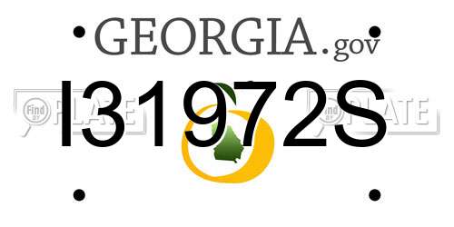 I31972S Georgia License Plate