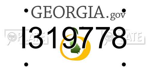 I319778 Georgia License Plate