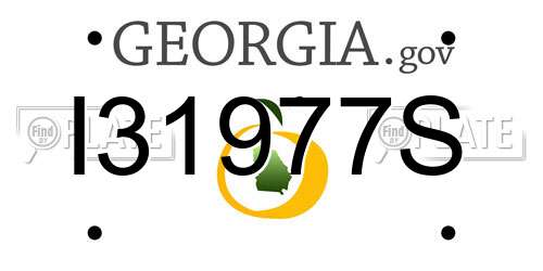 I31977S Georgia License Plate