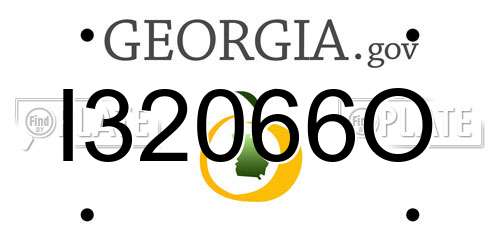 I32066O Georgia License Plate