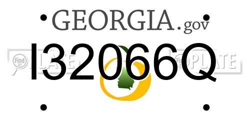 I32066Q Georgia License Plate