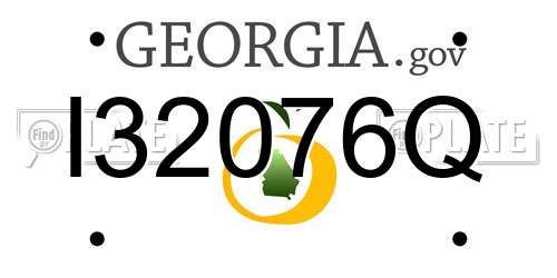 I32076Q Georgia License Plate
