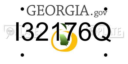I32176Q Georgia License Plate