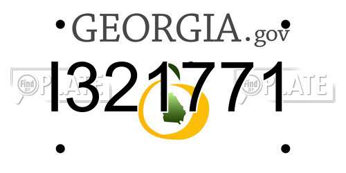 I321771 Georgia License Plate