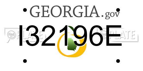 I32196E Georgia License Plate