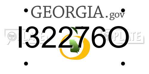 I32276O Georgia License Plate