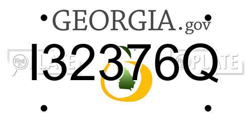 I32376Q Georgia License Plate