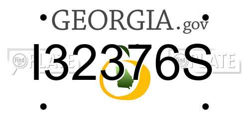 I32376S Georgia License Plate