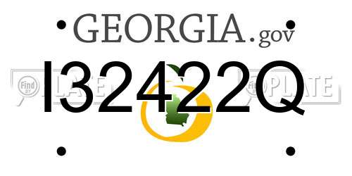 I32422Q Georgia License Plate