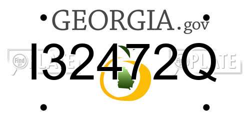 I32472Q Georgia License Plate