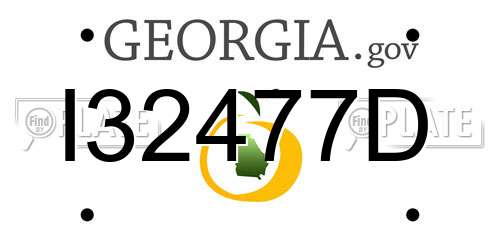 I32477D Georgia License Plate
