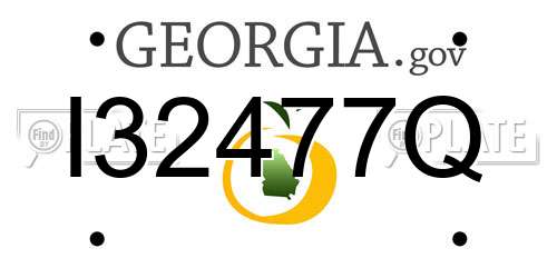 I32477Q Georgia License Plate