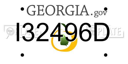 I32496D Georgia License Plate