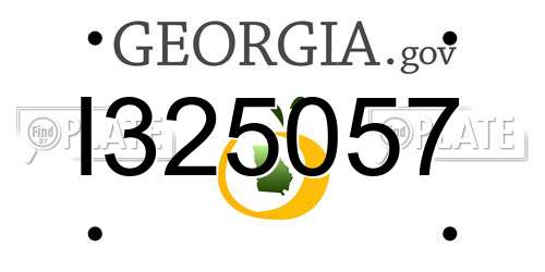 I325057 Georgia License Plate