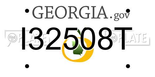 I32508T Georgia License Plate