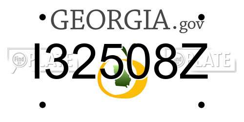 I32508Z Georgia License Plate
