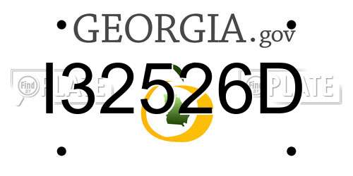 I32526D Georgia License Plate