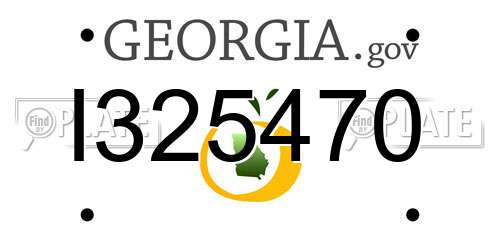 I325470 Georgia License Plate