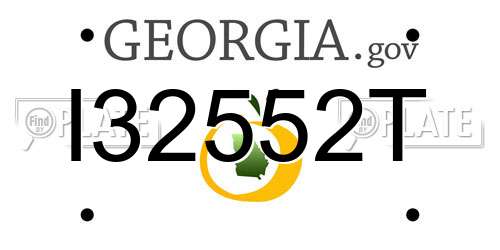 I32552T Georgia License Plate