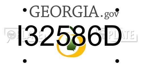I32586D Georgia License Plate