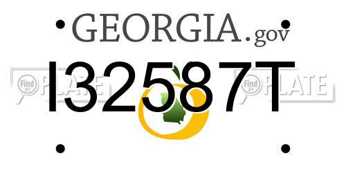 I32587T Georgia License Plate