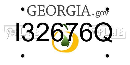 I32676Q Georgia License Plate