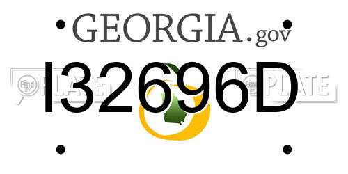 I32696D Georgia License Plate