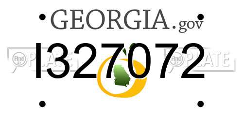 I327072 Georgia License Plate