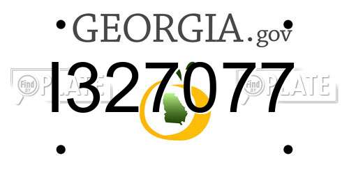 I327077 Georgia License Plate