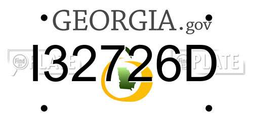 I32726D Georgia License Plate