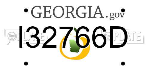 I32766D Georgia License Plate