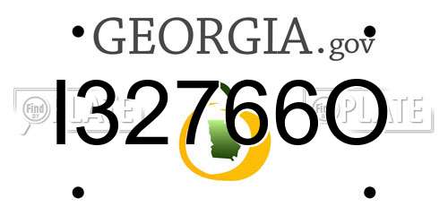 I32766O Georgia License Plate