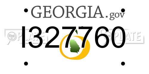 I327760 Georgia License Plate