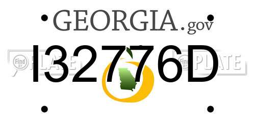 I32776D Georgia License Plate