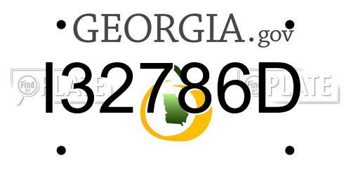 I32786D Georgia License Plate