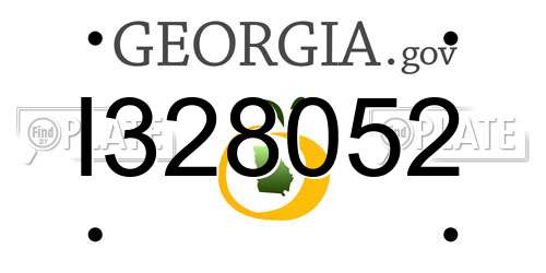 I328052 Georgia License Plate