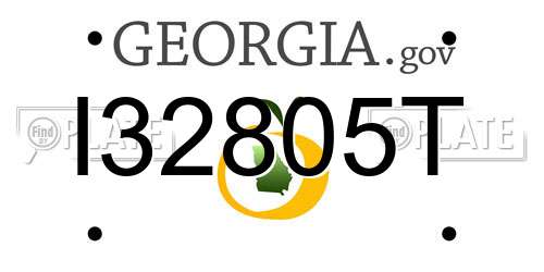 I32805T Georgia License Plate