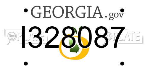 I328087 Georgia License Plate