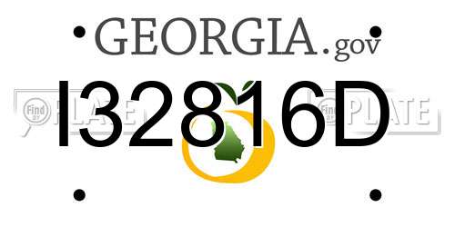 I32816D Georgia License Plate