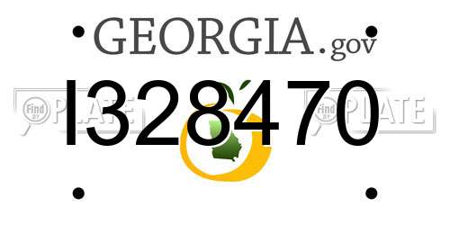 I328470 Georgia License Plate