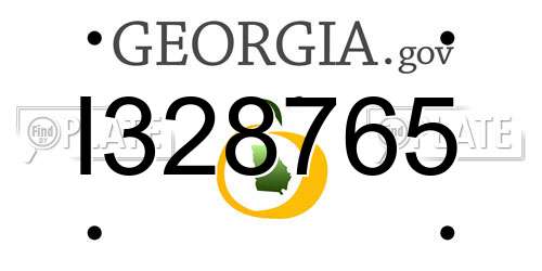 I328765 Georgia License Plate