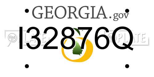 I32876Q Georgia License Plate