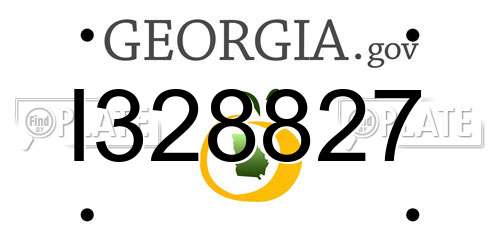 I328827 Georgia License Plate