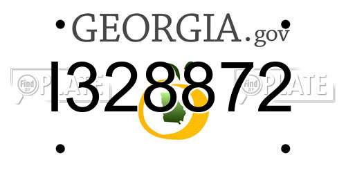 I328872 Georgia License Plate