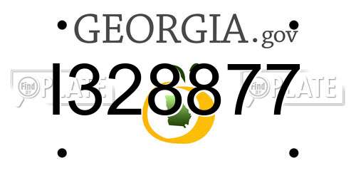 I328877 Georgia License Plate