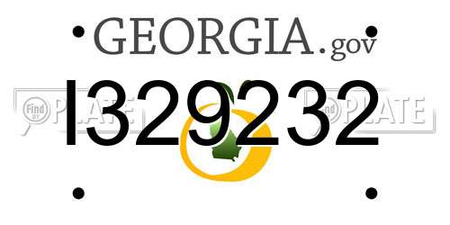 I329232 Georgia License Plate