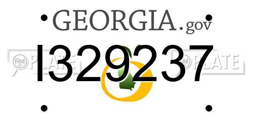 I329237 Georgia License Plate
